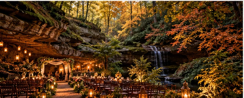 Illustrative Hocking Hills event setting
